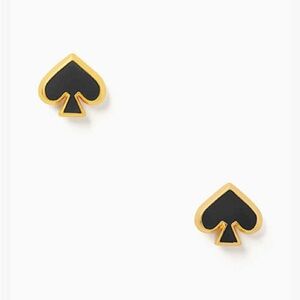 Kate Spade Black and Gold Spade Studs